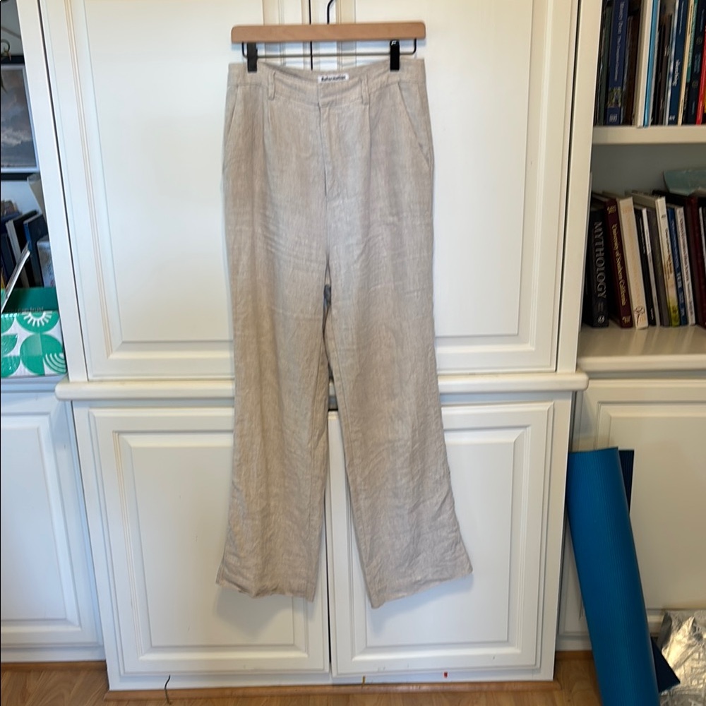 REFORMATION Flax 100% Linen Trousers